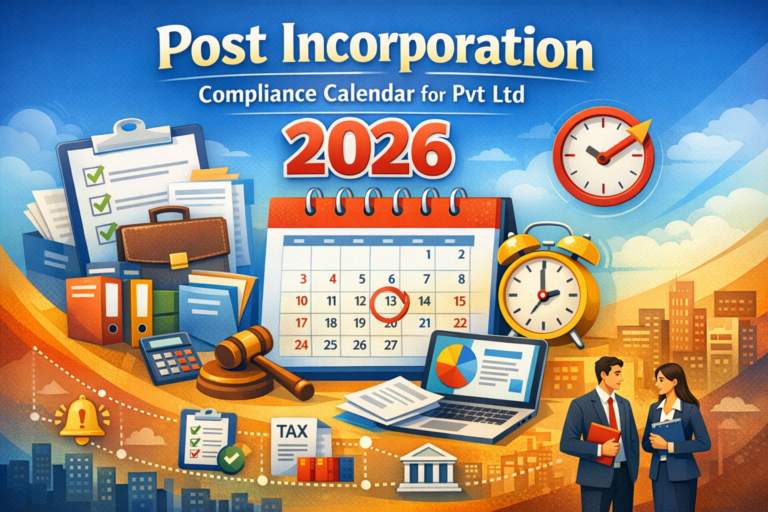 Post Incorporation Compliance Calendar for Private Limited Company