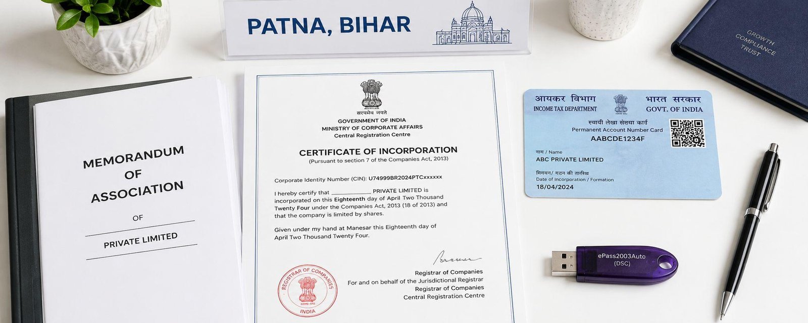 Company registration documents for private limited company in Patna Bihar