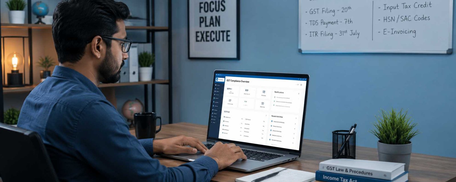 Business owner reviewing GST registration rejection notice on GST portal