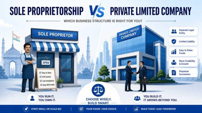 sole proprietorship vs private limited company