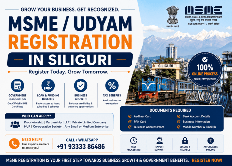 MSME/Udyam Registration in Siliguri