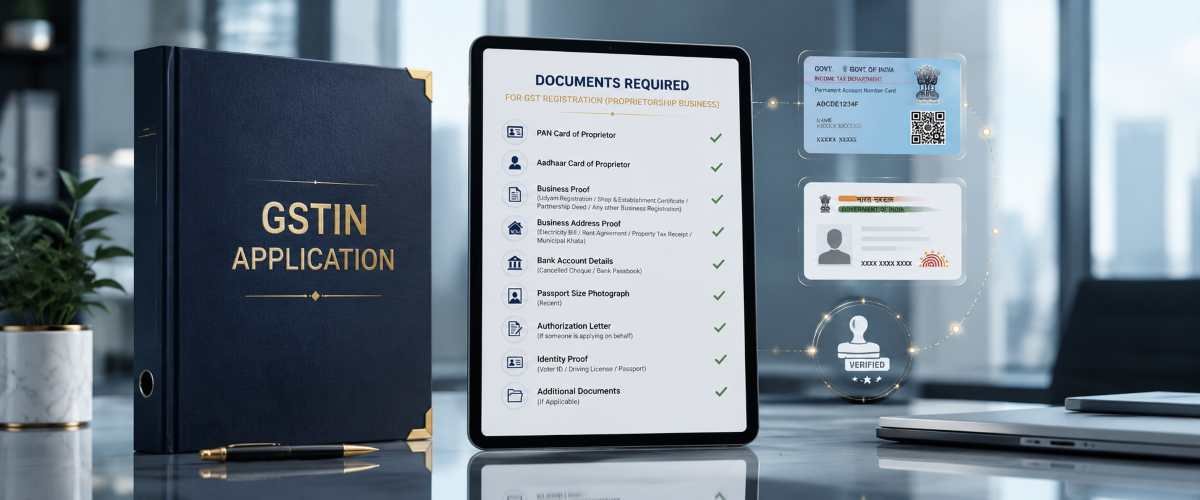 GST Registration Documents Required for Proprietorship Business